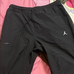 Jordan Black Joggers with White Logo